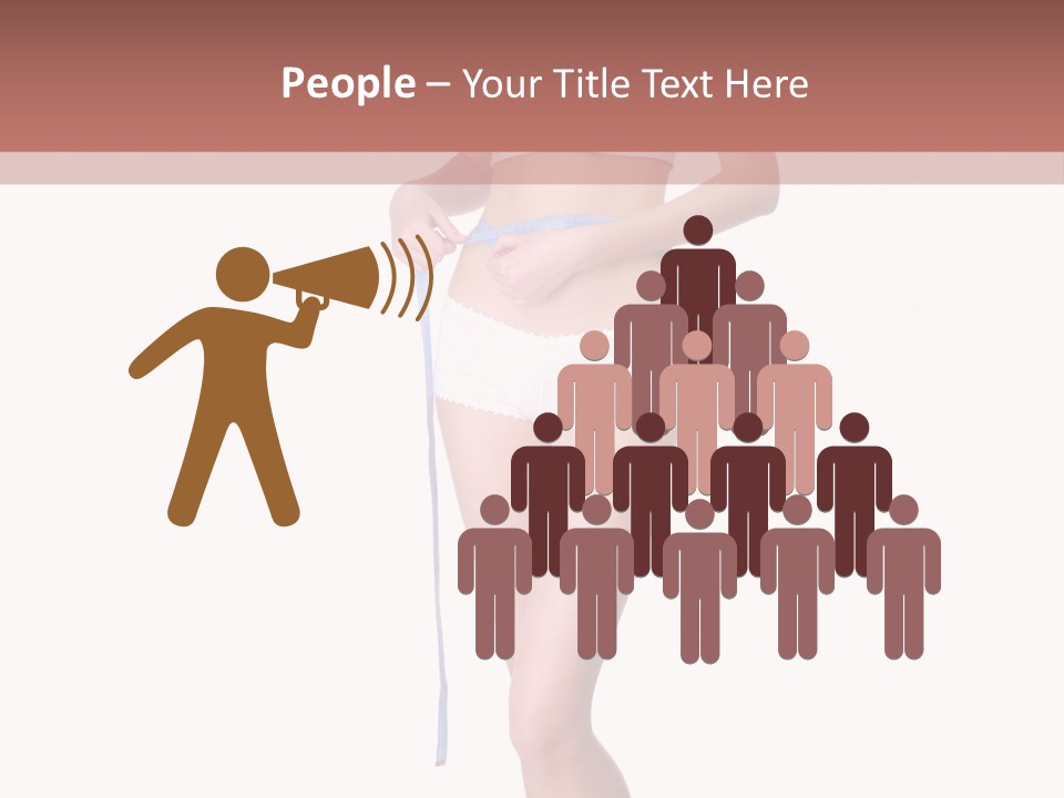 Isolated Woman Success PowerPoint Template