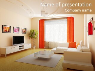 Floor Illuminated Indoors PowerPoint Template