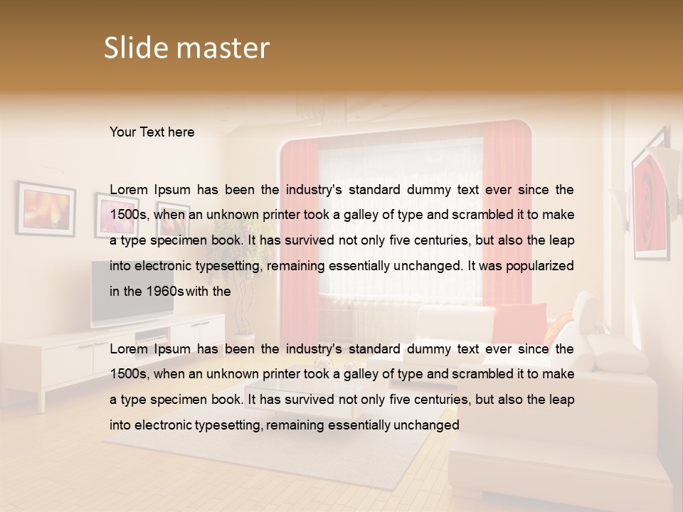 Floor Illuminated Indoors PowerPoint Template