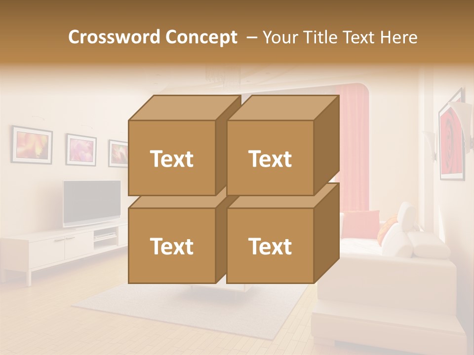 Floor Illuminated Indoors PowerPoint Template