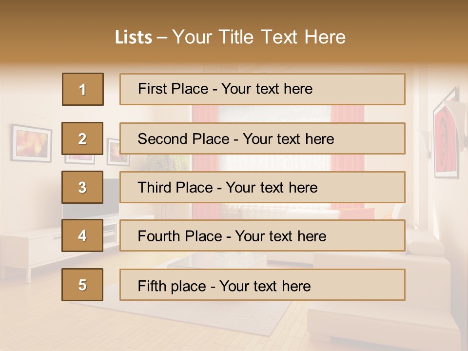 Floor Illuminated Indoors PowerPoint Template