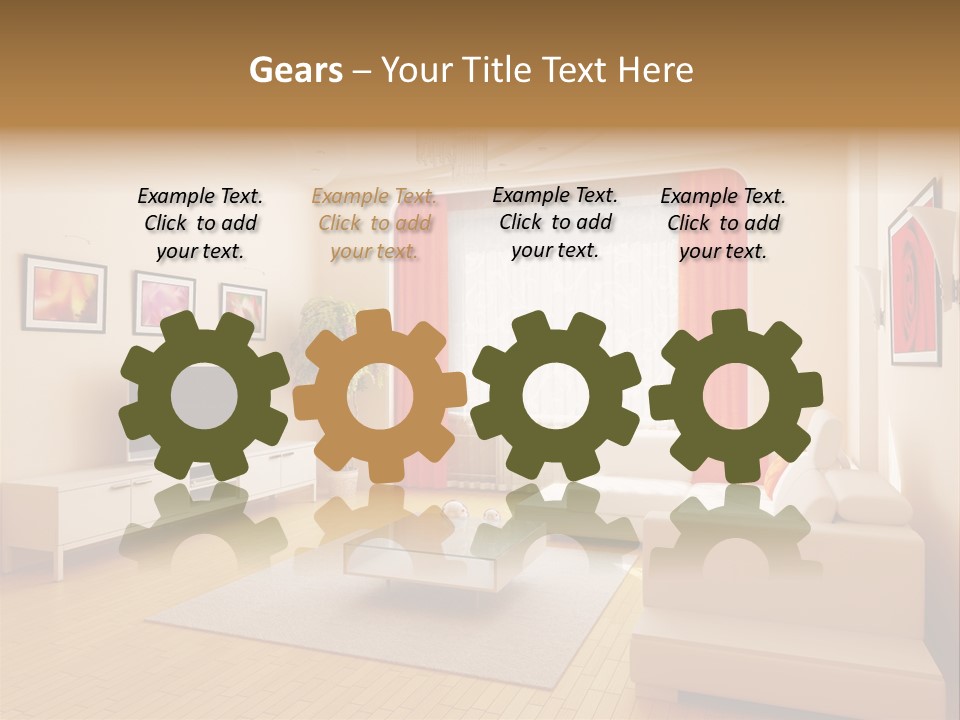 Floor Illuminated Indoors PowerPoint Template