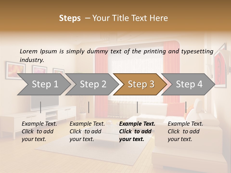 Floor Illuminated Indoors PowerPoint Template