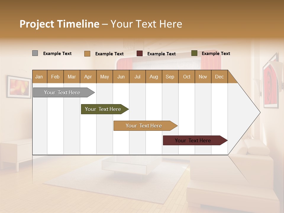 Floor Illuminated Indoors PowerPoint Template
