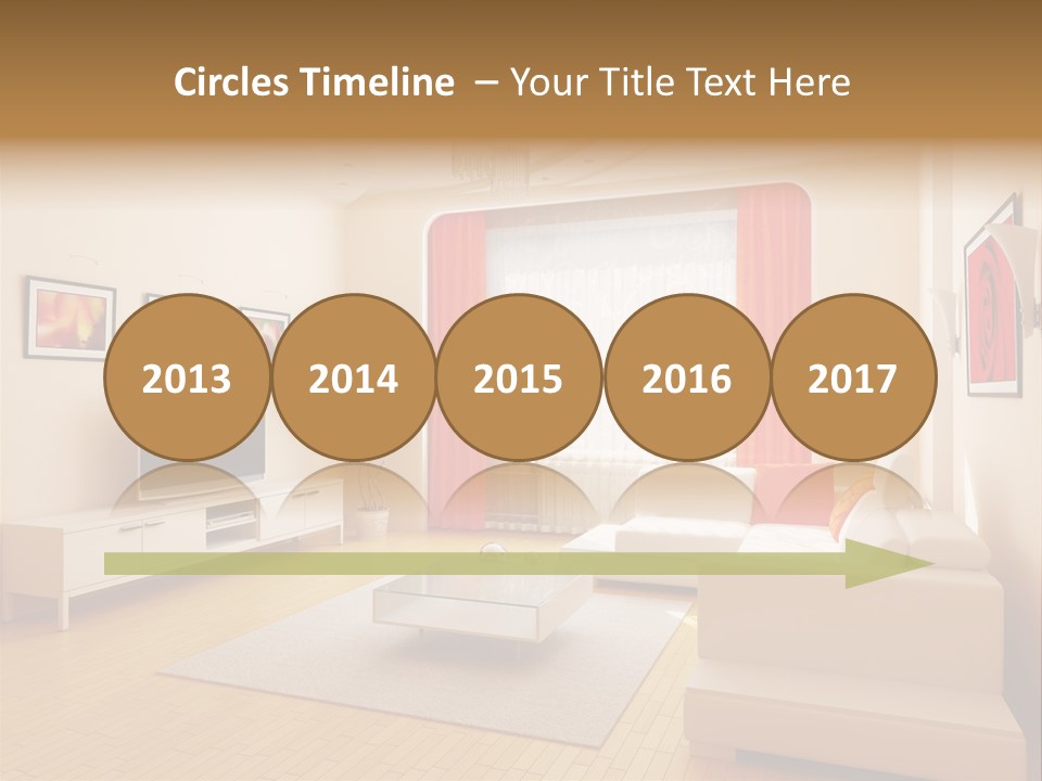 Floor Illuminated Indoors PowerPoint Template