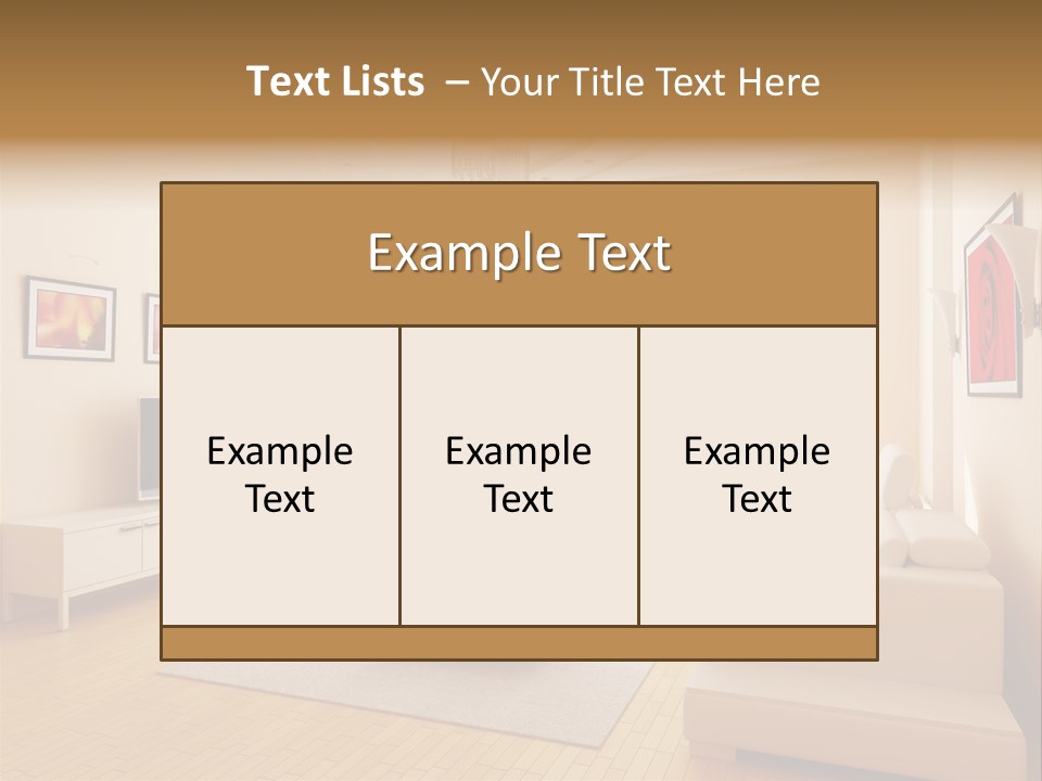 Floor Illuminated Indoors PowerPoint Template