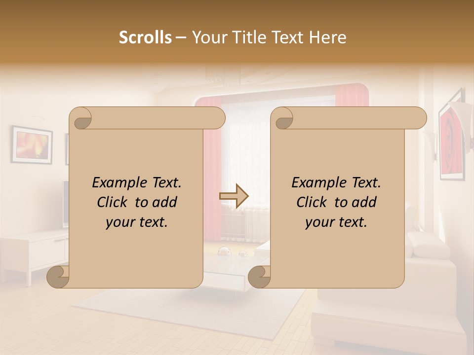 Floor Illuminated Indoors PowerPoint Template