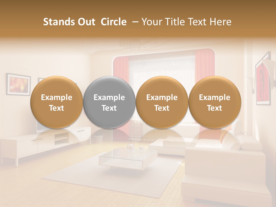 Floor Illuminated Indoors PowerPoint Template