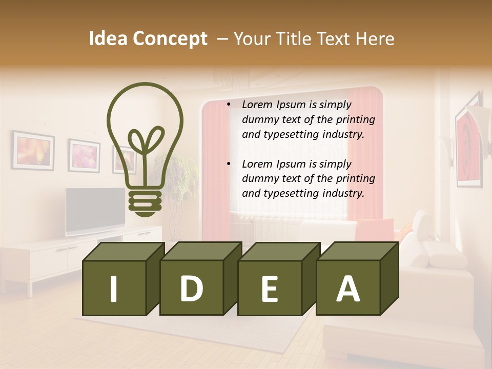 Floor Illuminated Indoors PowerPoint Template