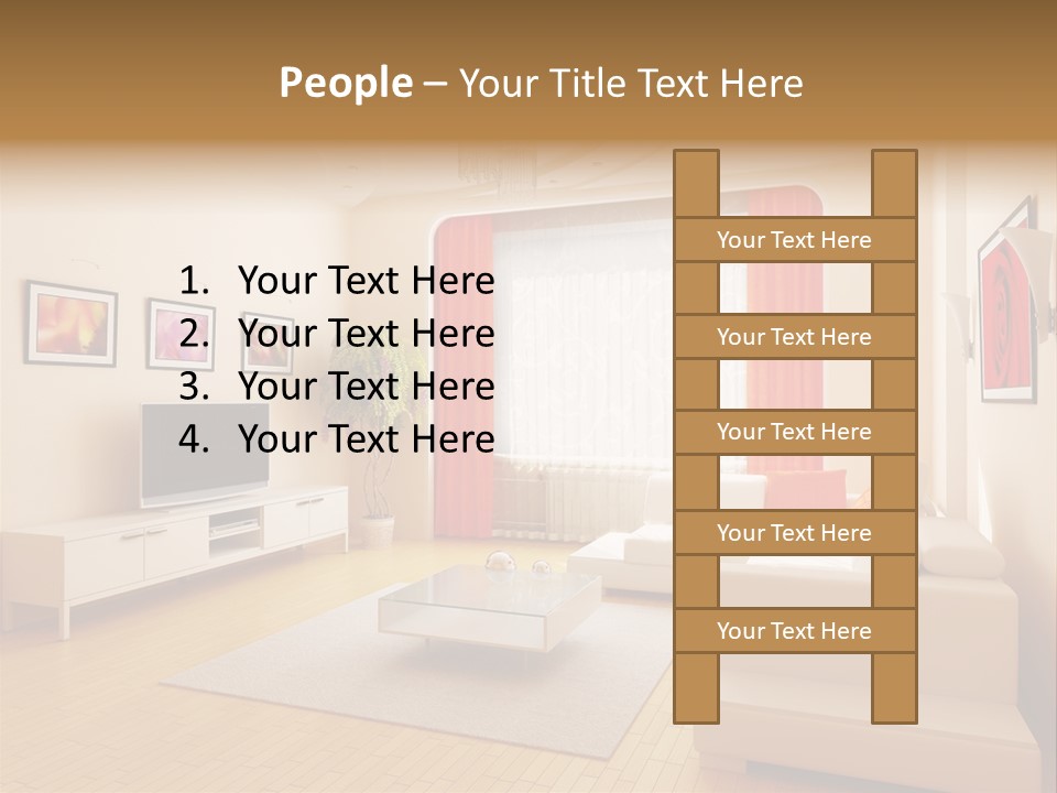 Floor Illuminated Indoors PowerPoint Template
