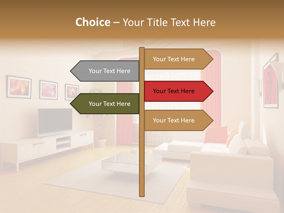 Floor Illuminated Indoors PowerPoint Template