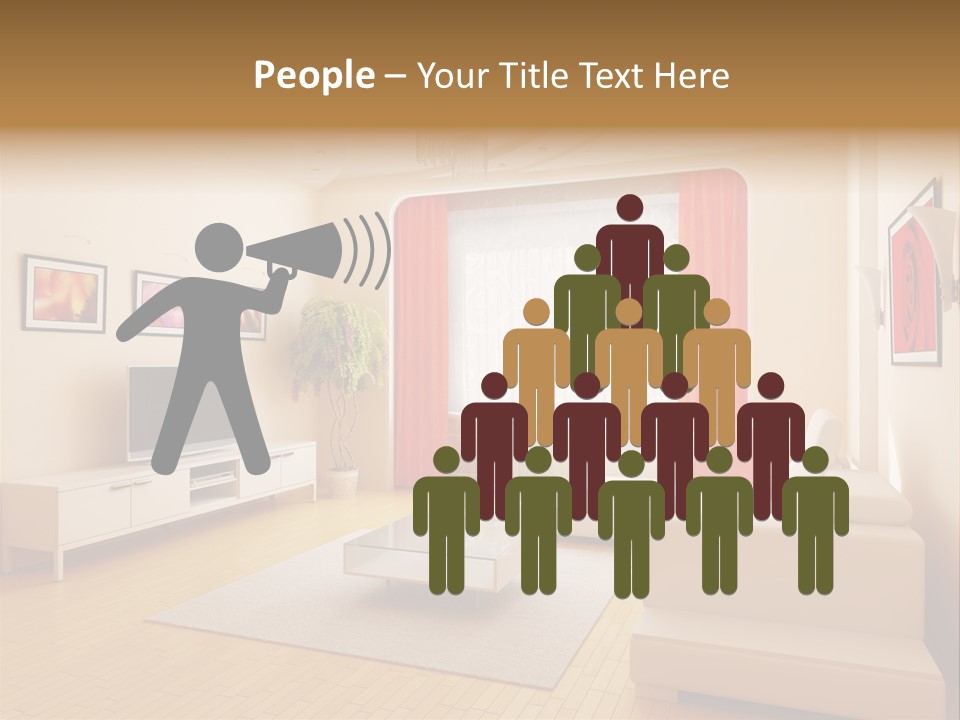 Floor Illuminated Indoors PowerPoint Template