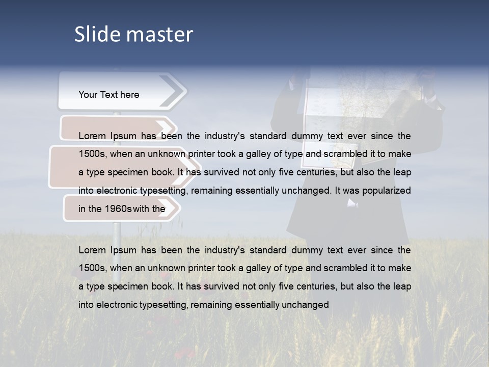Cartography Exploration Backpacker PowerPoint Template