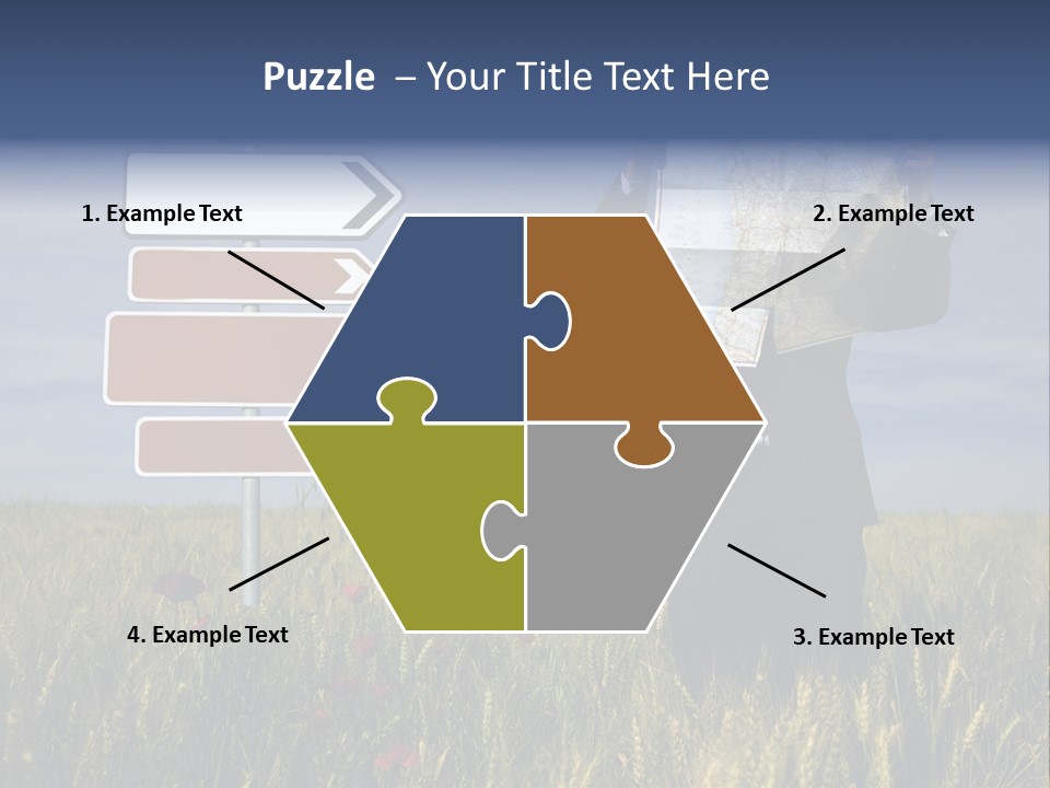 Cartography Exploration Backpacker PowerPoint Template