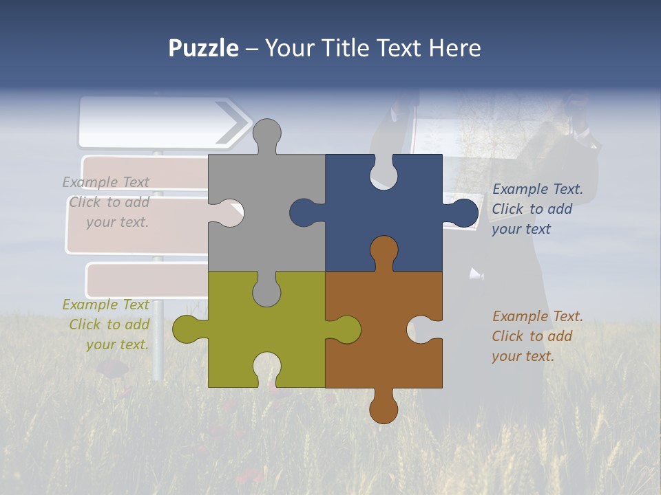 Cartography Exploration Backpacker PowerPoint Template