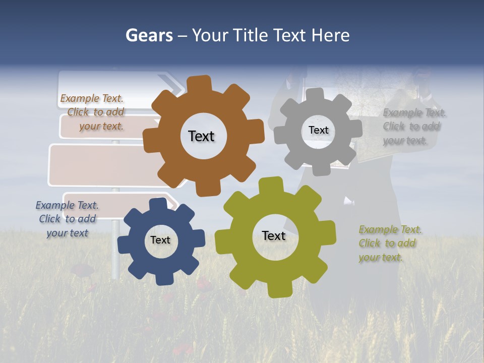 Cartography Exploration Backpacker PowerPoint Template