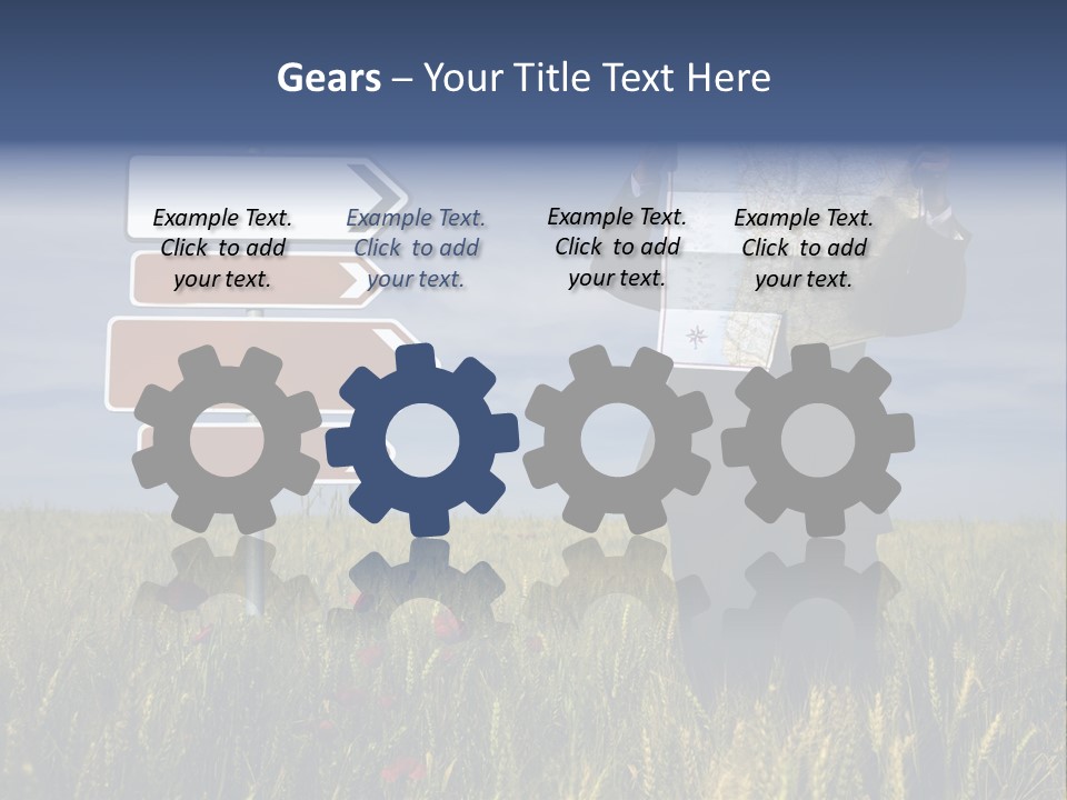 Cartography Exploration Backpacker PowerPoint Template