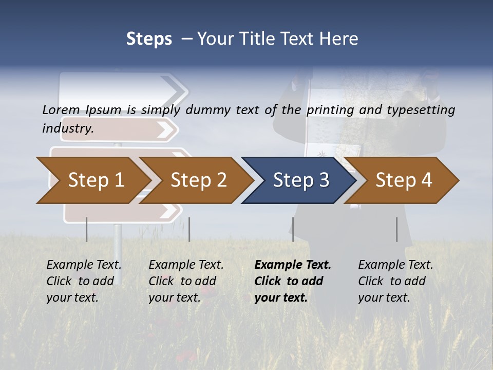Cartography Exploration Backpacker PowerPoint Template