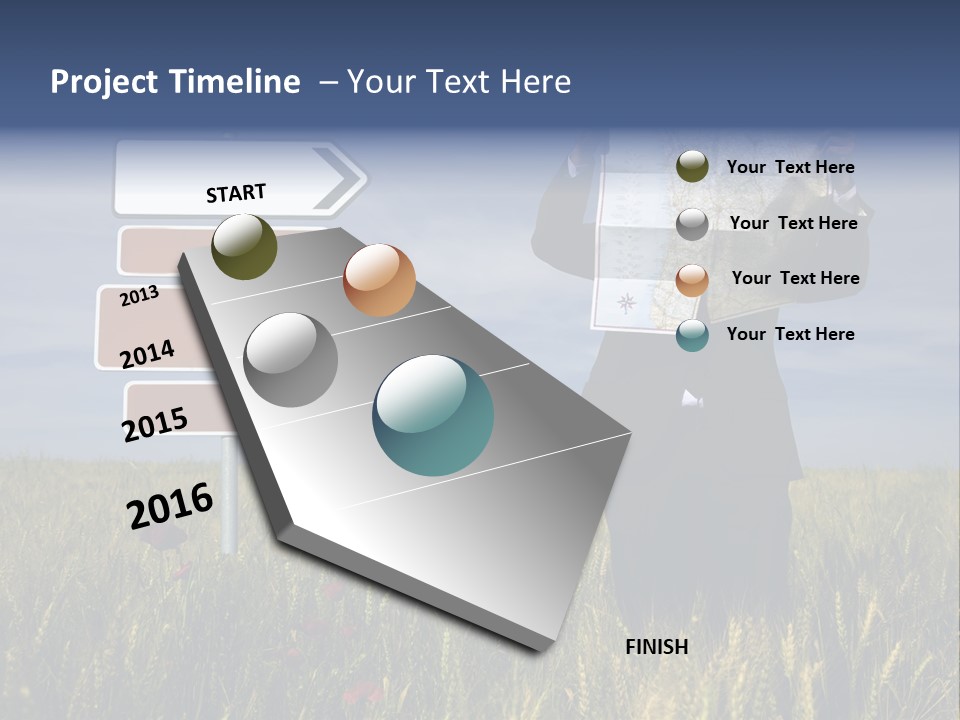 Cartography Exploration Backpacker PowerPoint Template
