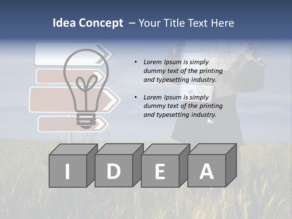 Cartography Exploration Backpacker PowerPoint Template