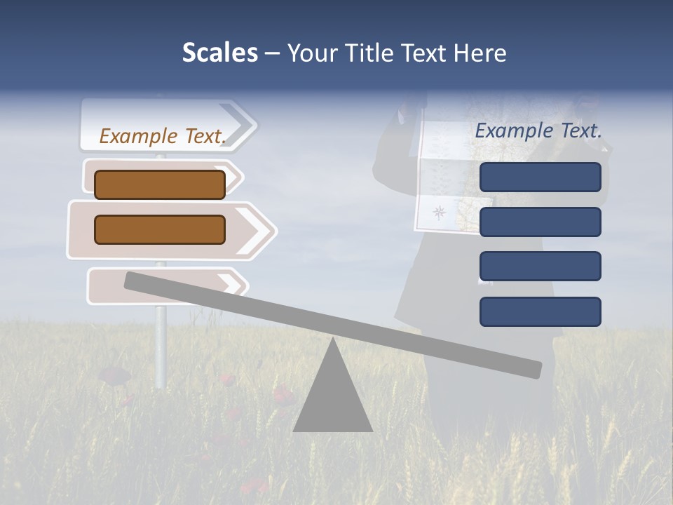 Cartography Exploration Backpacker PowerPoint Template