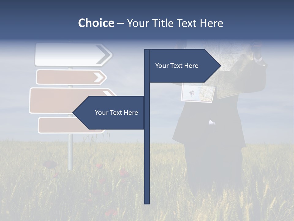 Cartography Exploration Backpacker PowerPoint Template