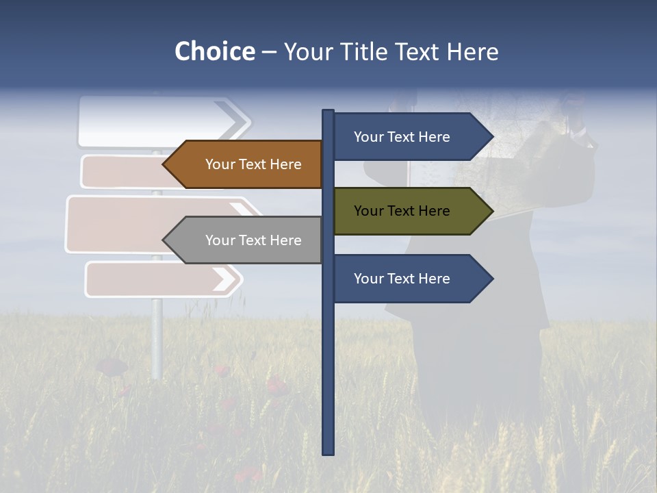 Cartography Exploration Backpacker PowerPoint Template