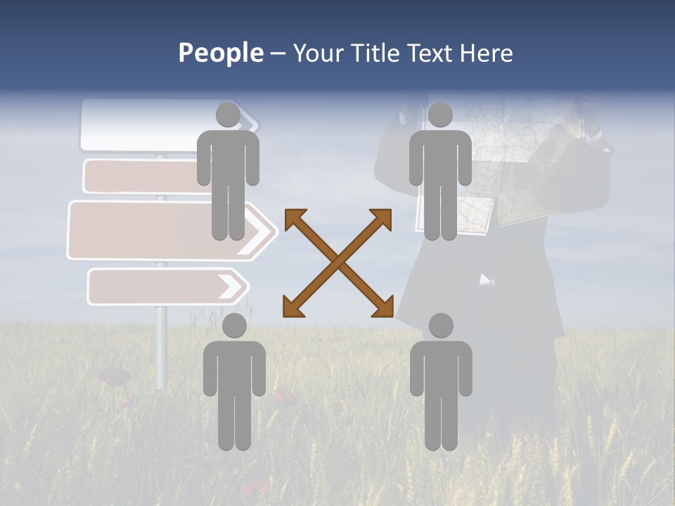 Cartography Exploration Backpacker PowerPoint Template