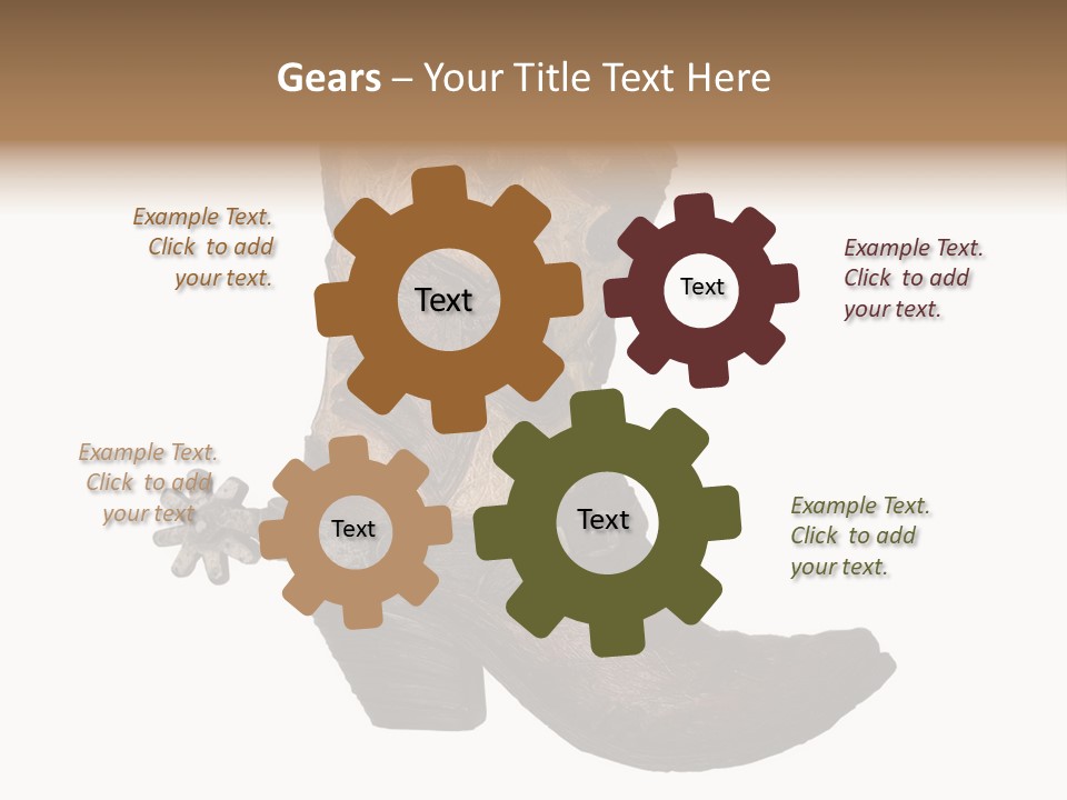 Head Cowboy Spur PowerPoint Template