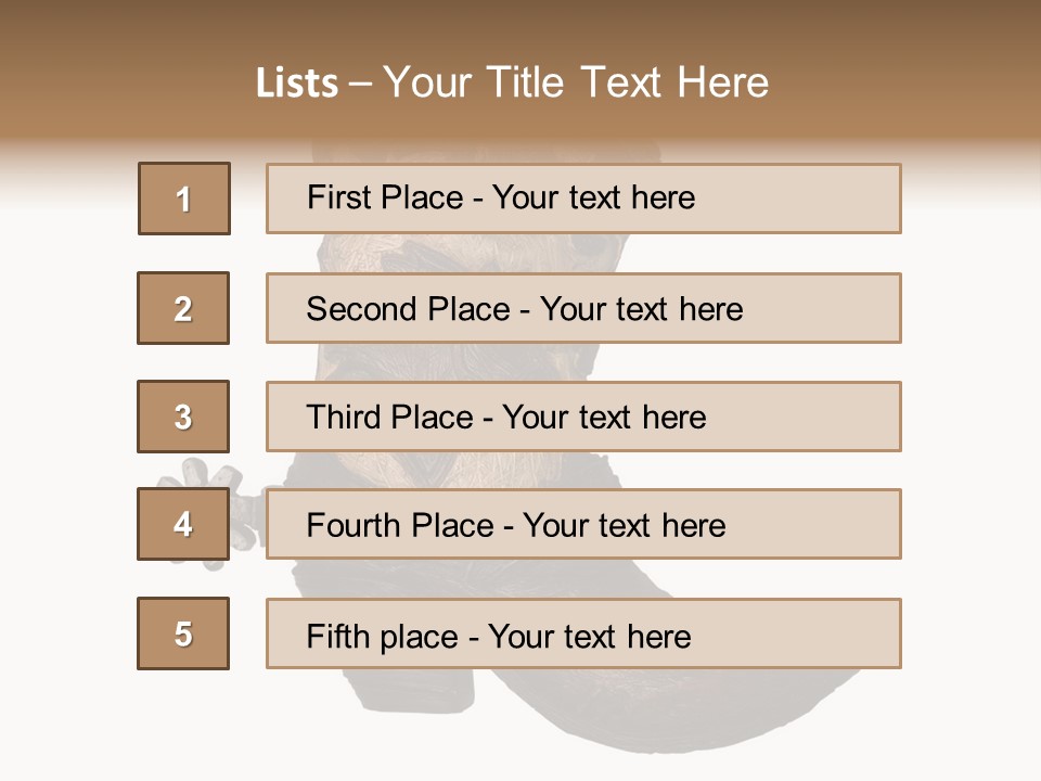 Head Cowboy Spur PowerPoint Template