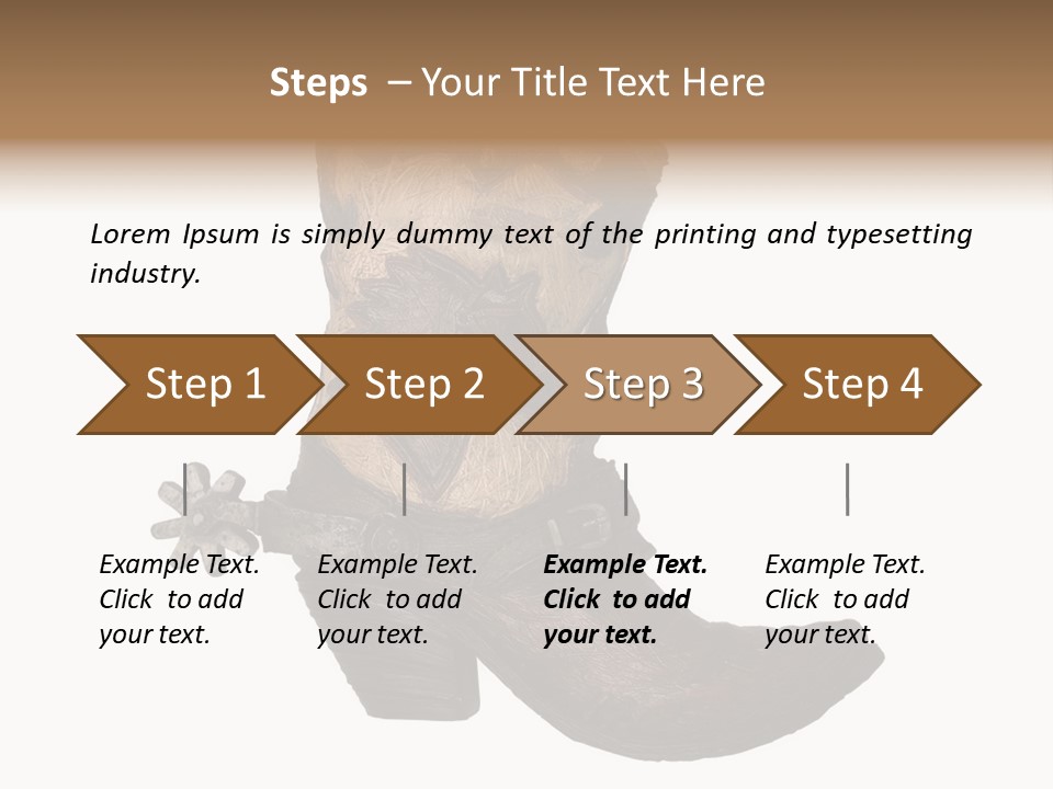 Head Cowboy Spur PowerPoint Template