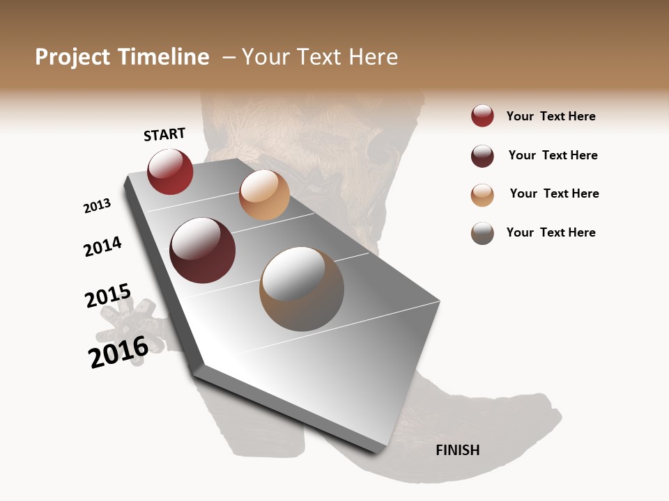 Head Cowboy Spur PowerPoint Template