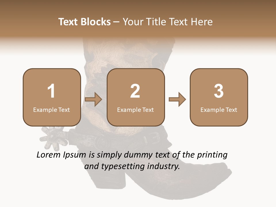 Head Cowboy Spur PowerPoint Template