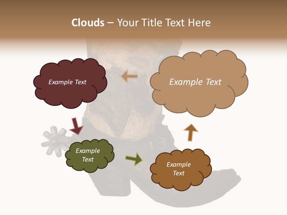 Head Cowboy Spur PowerPoint Template