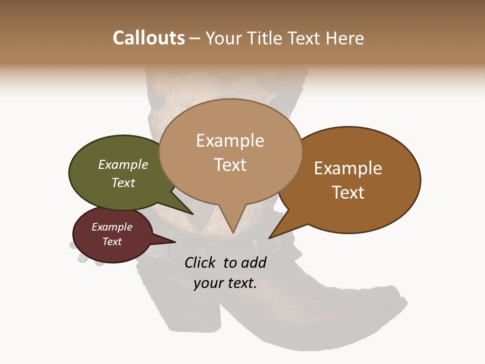 Head Cowboy Spur PowerPoint Template