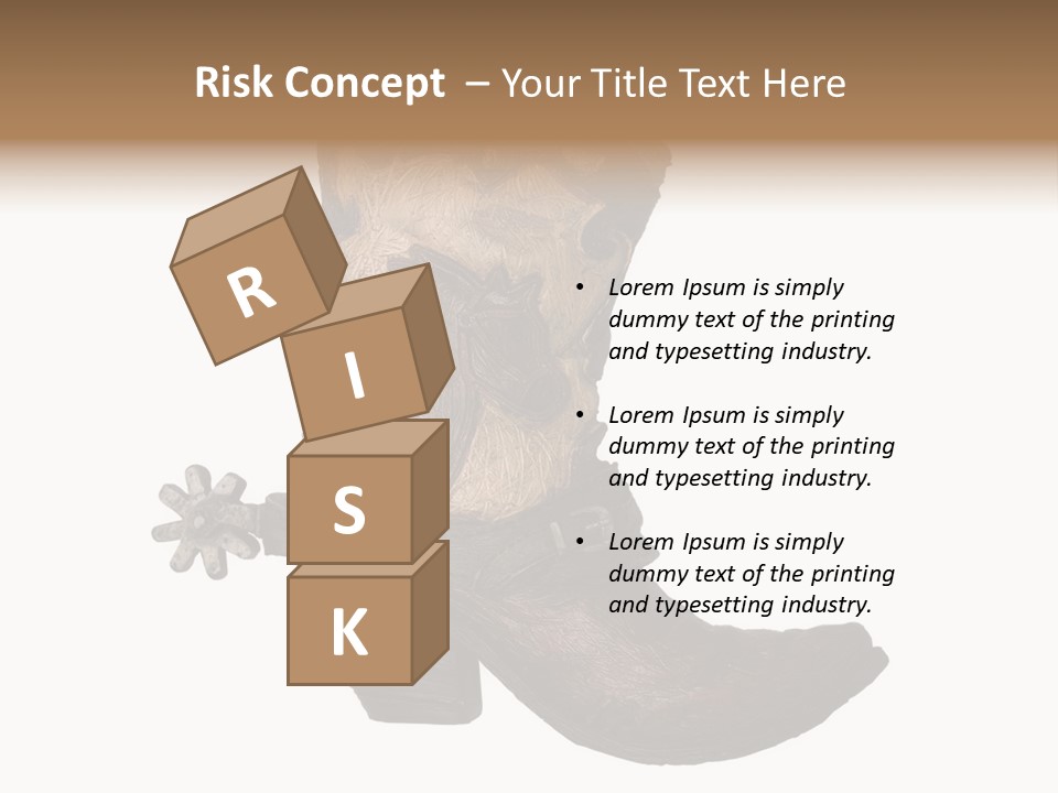 Head Cowboy Spur PowerPoint Template