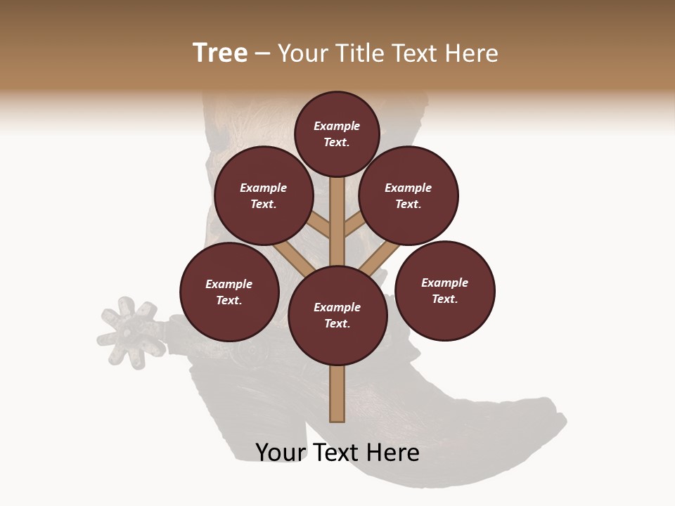 Head Cowboy Spur PowerPoint Template