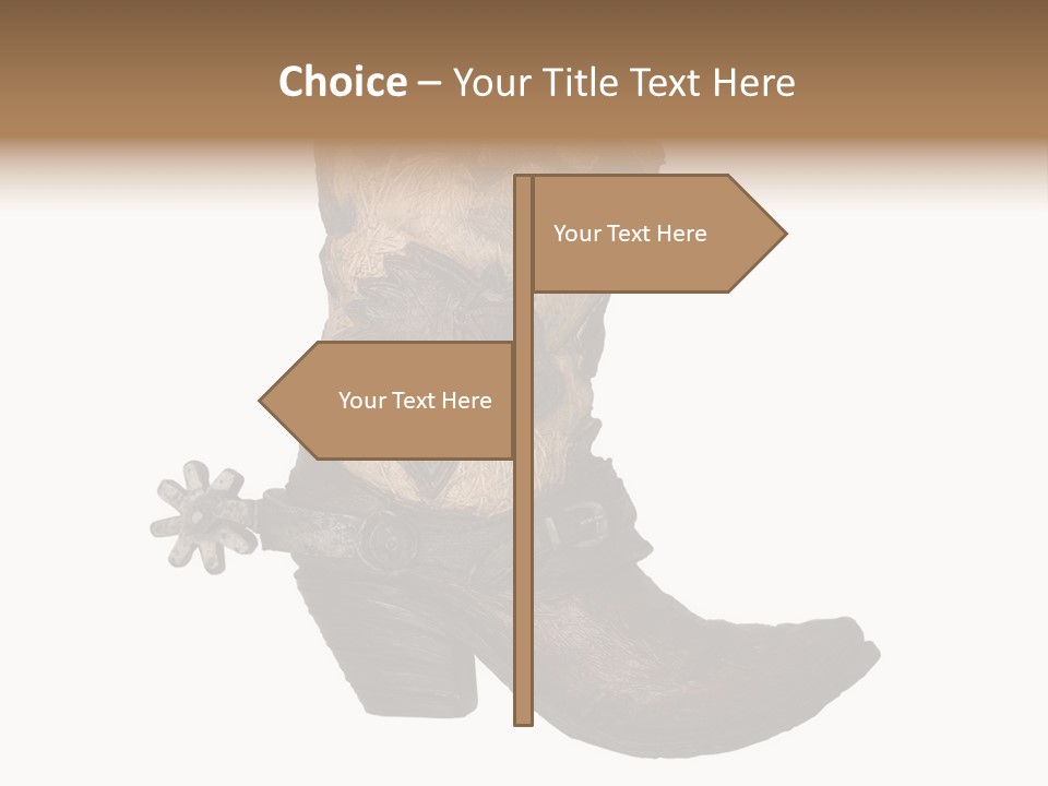 Head Cowboy Spur PowerPoint Template