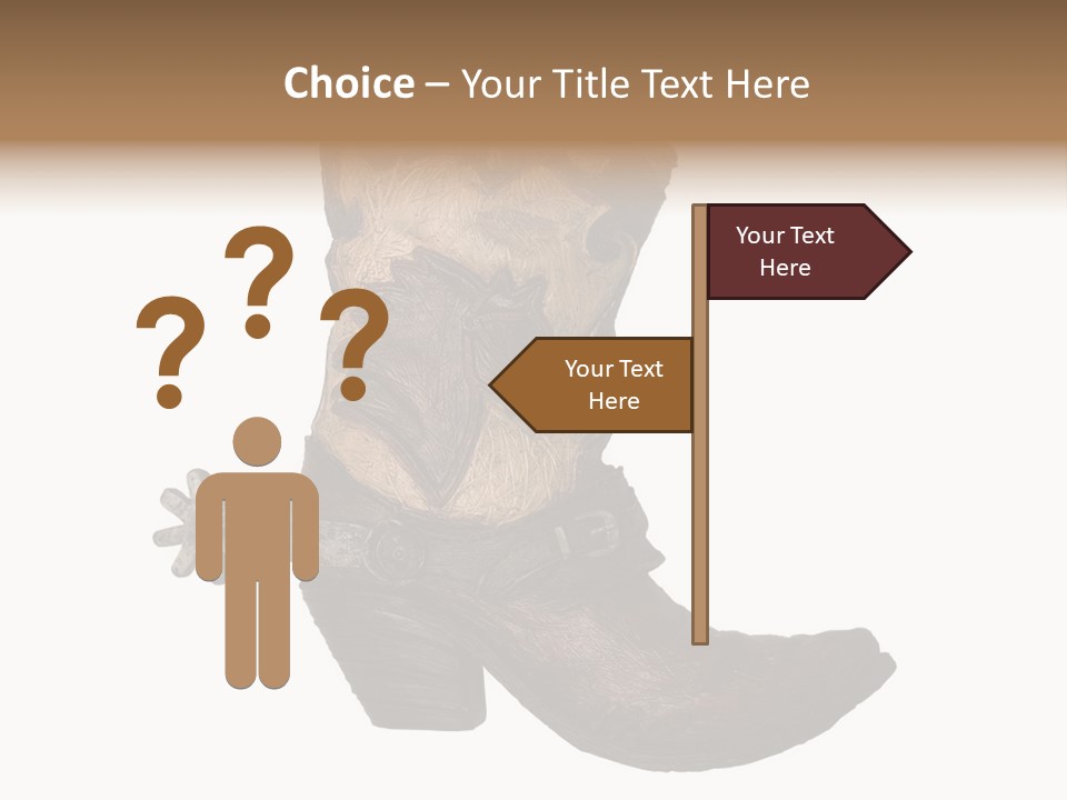 Head Cowboy Spur PowerPoint Template