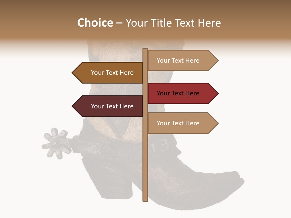 Head Cowboy Spur PowerPoint Template