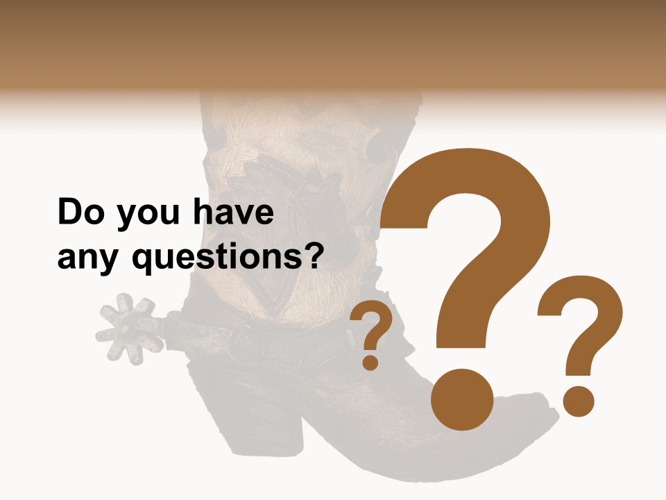 Head Cowboy Spur PowerPoint Template