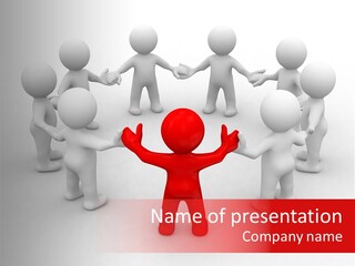 Team Manager Figure PowerPoint Template