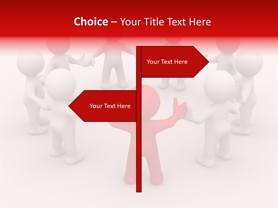 Team Manager Figure PowerPoint Template