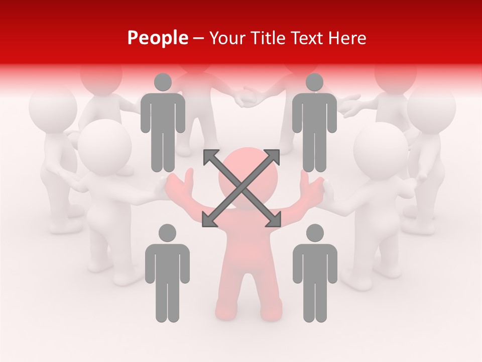 Team Manager Figure PowerPoint Template