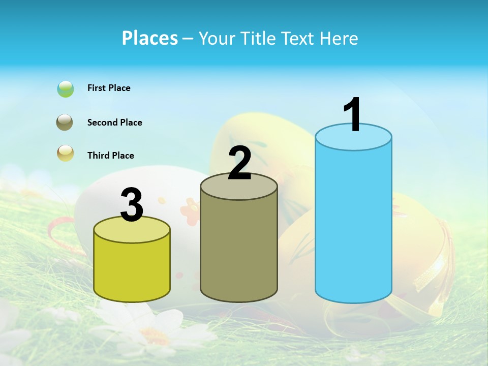 Blue Cute Easter PowerPoint Template