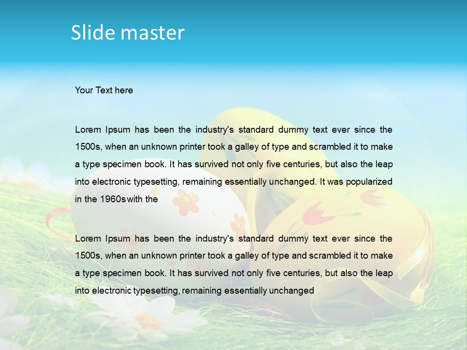 Blue Cute Easter PowerPoint Template