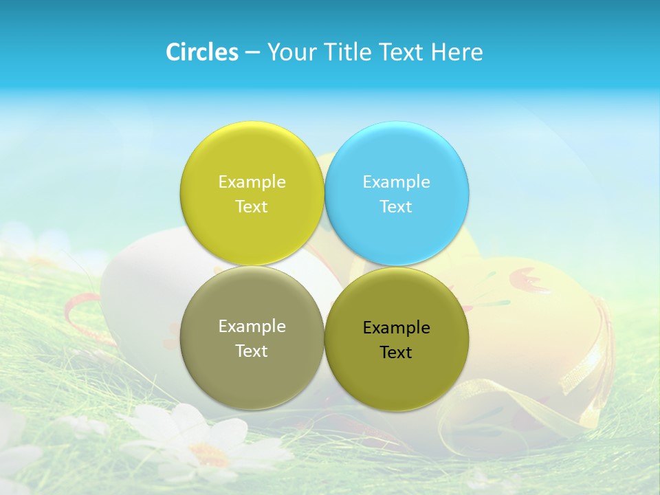 Blue Cute Easter PowerPoint Template