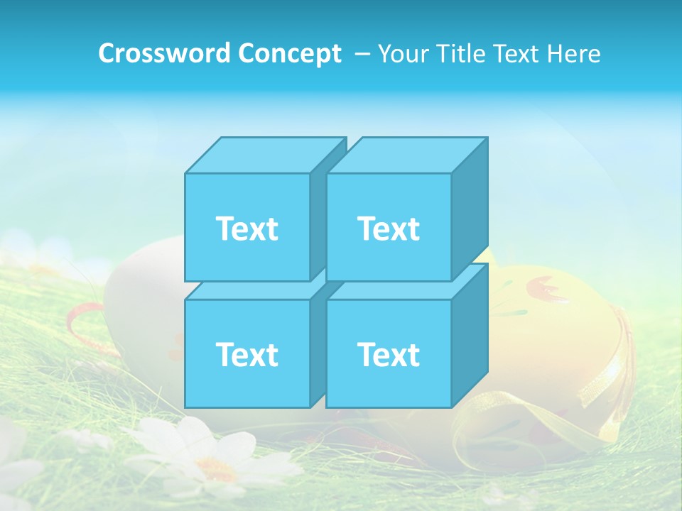 Blue Cute Easter PowerPoint Template