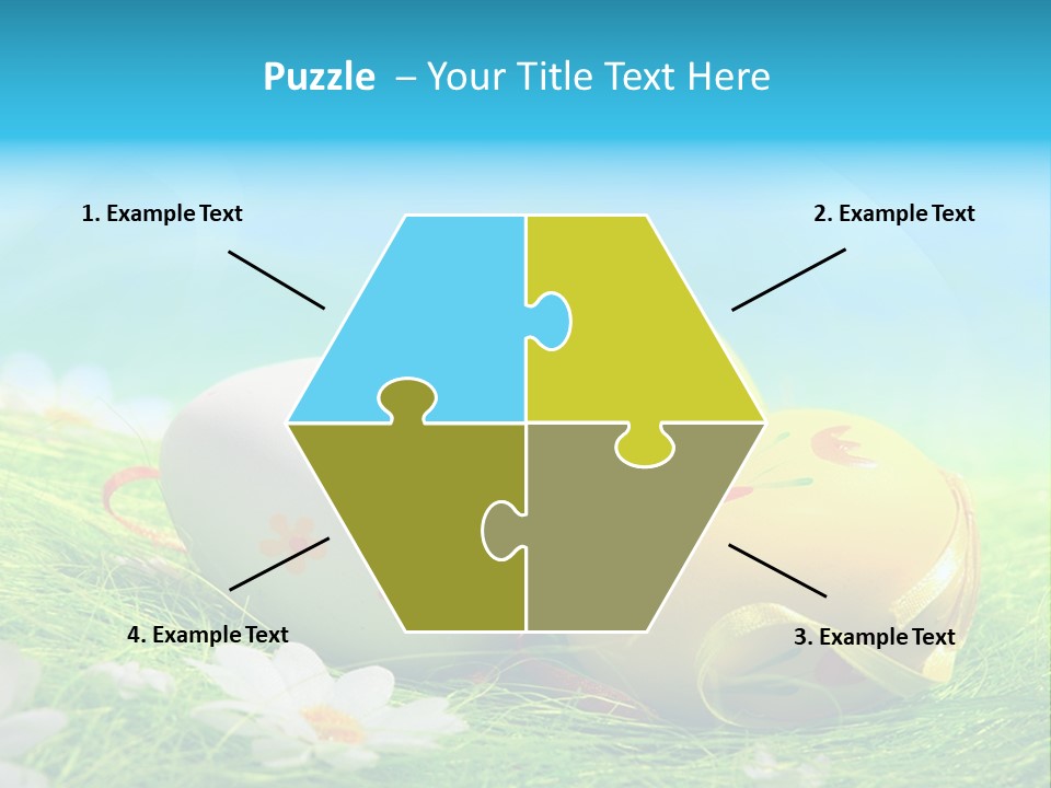 Blue Cute Easter PowerPoint Template