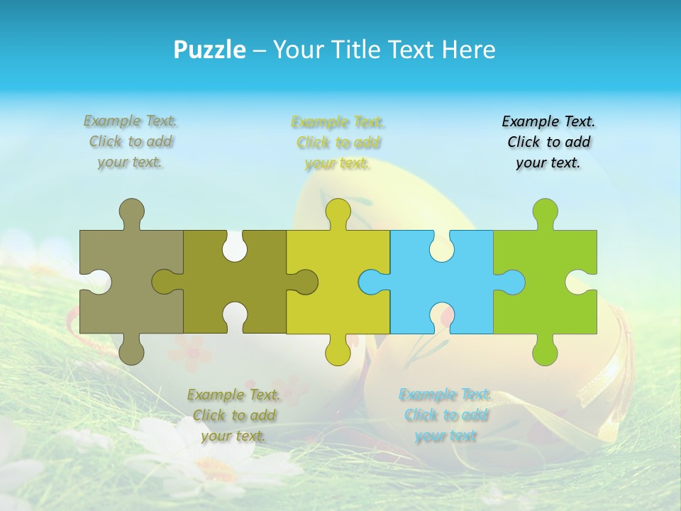 Blue Cute Easter PowerPoint Template